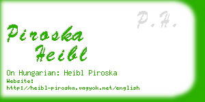 piroska heibl business card
